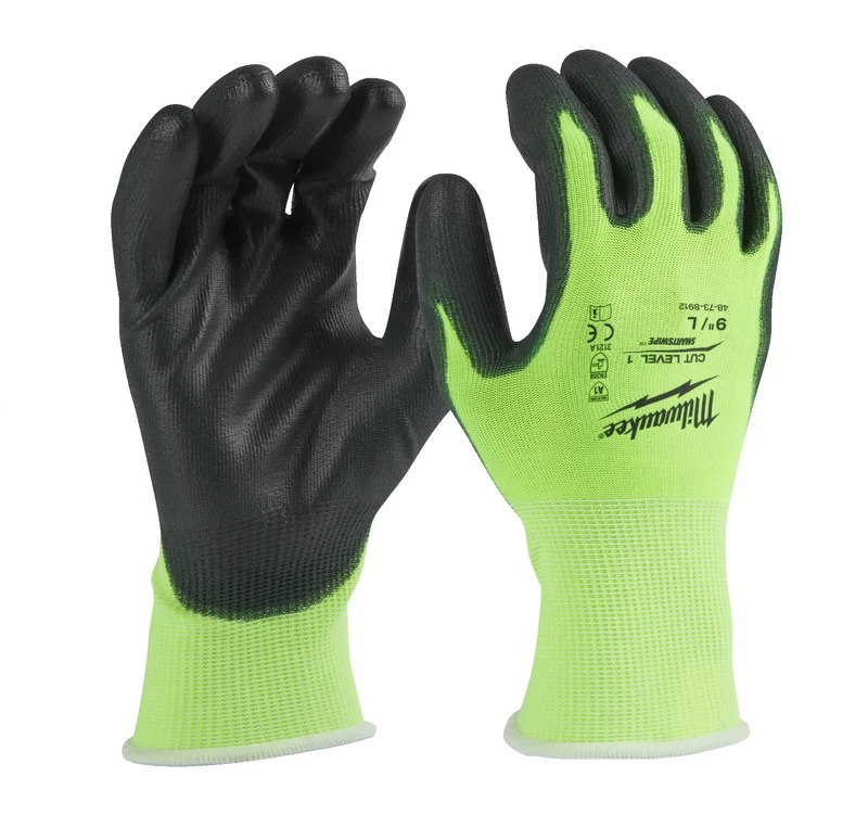 Milwaukee HI-VIS CUT niveau A snijhandschoenen met hoge zichtbaarheid