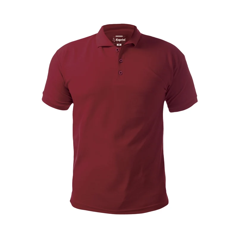 Kastanjebruine polo met korte mouwen Kapriol