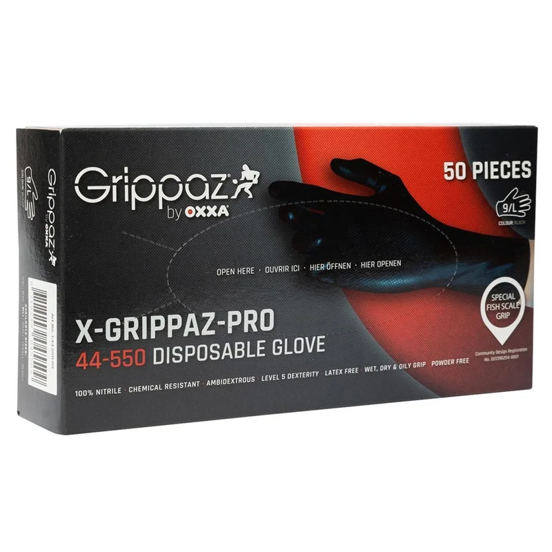 OXXA Premium M-SAFE NITRIL GRIP HANDSCHOEN M ZWART