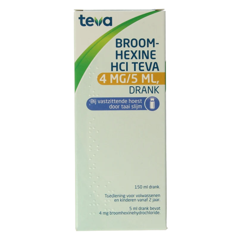 Teva Broomhexine HCL 4mg/ml = 0.8 mg 150 ml