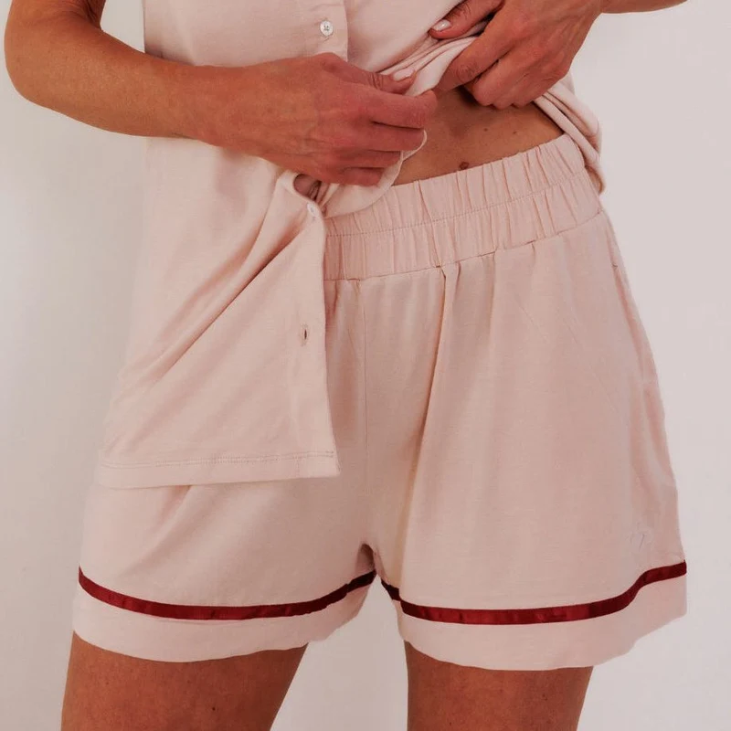 Coco & Cici - TENCEL Pyjama Short Dames Powder Peach - M