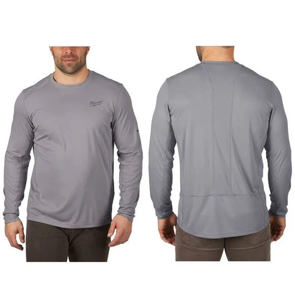 WORKSKIN Milwaukee WWLSG grijs T-shirt met lange mouwen voor gematigd weer