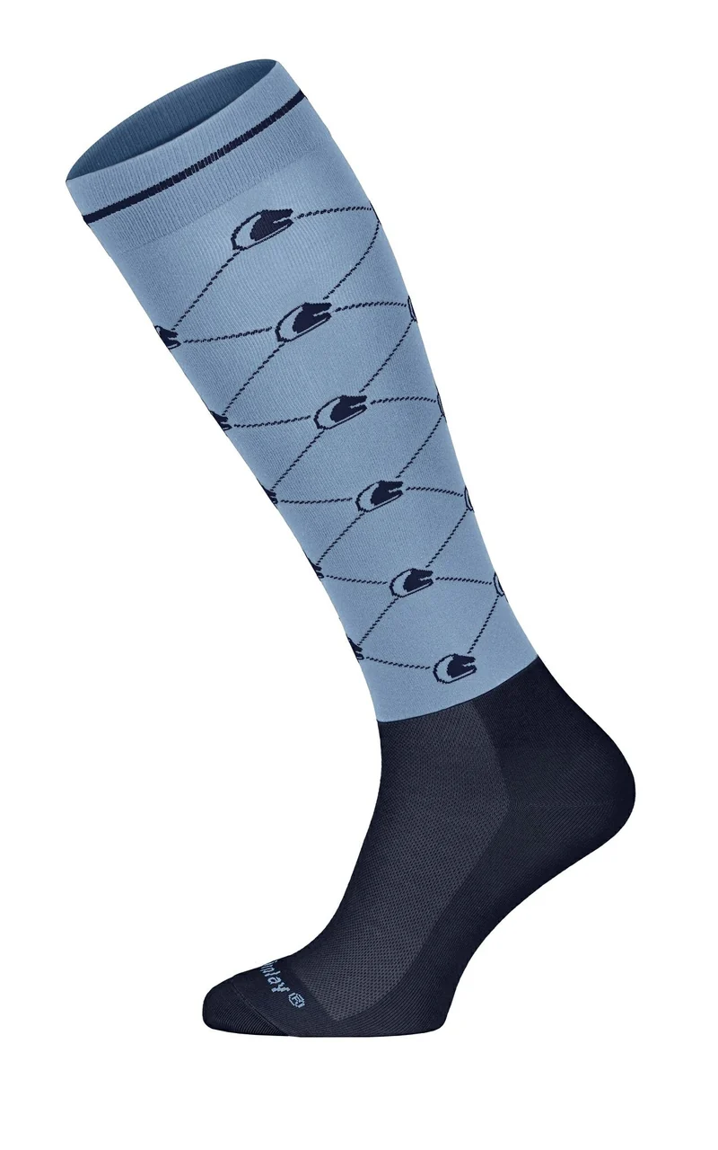 Fair Play Sokken SS26 misty blue en pink navy