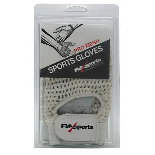 Flex Sports Pro Mesh Sports Gloves White