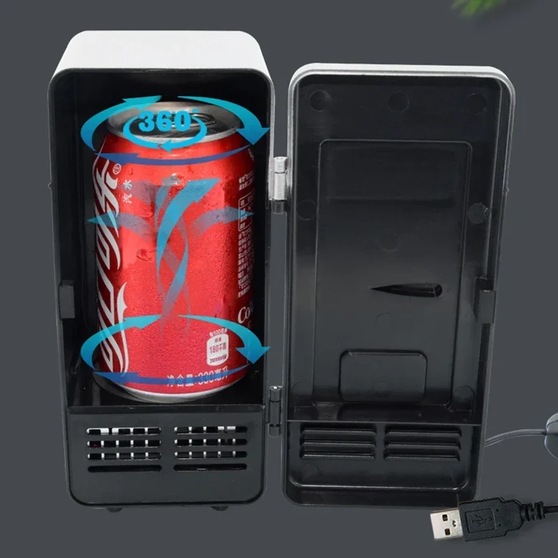USB mini koelkast – Compacte blikjeskoeler voor bureau, auto en onderweg