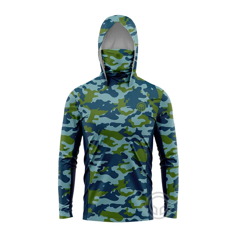 Heren visshirt met capuchon – UPF 50 outdoor shirt voor vissen en camping