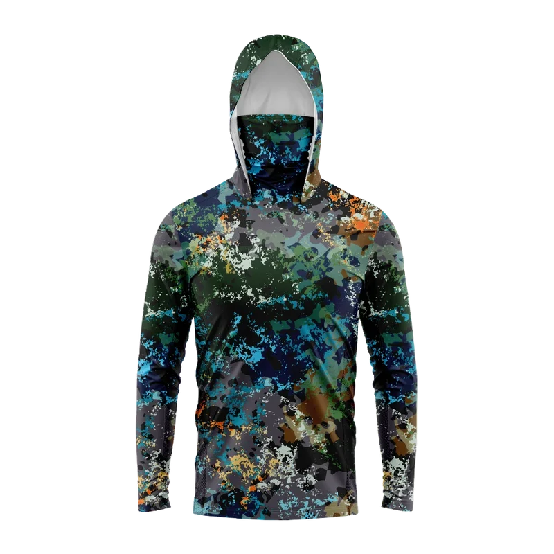 Heren visshirt met capuchon – UPF 50 outdoor shirt