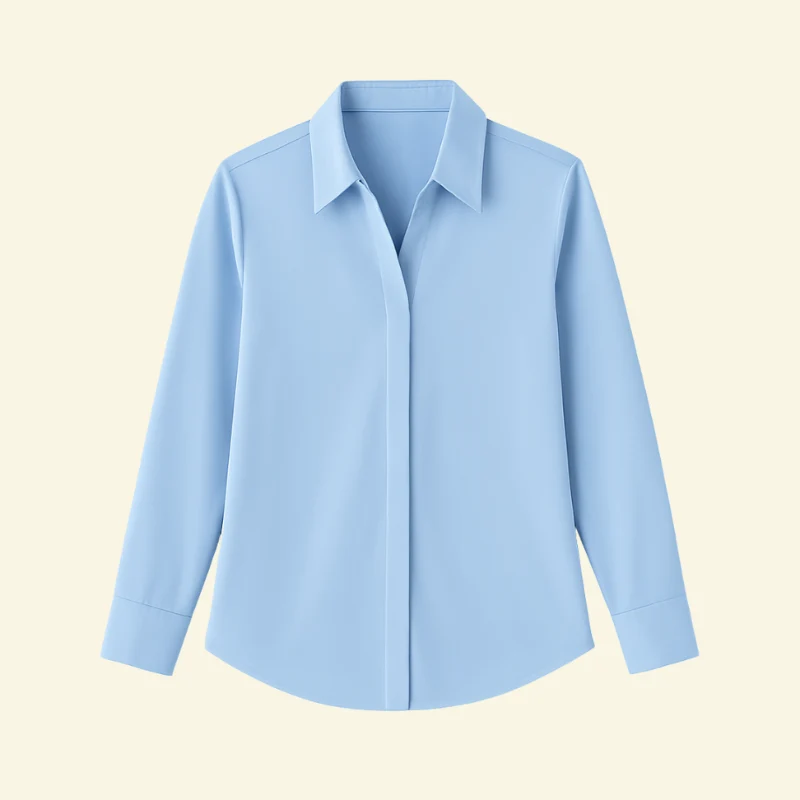Women's Shirt with Classic Collar and Clean Design