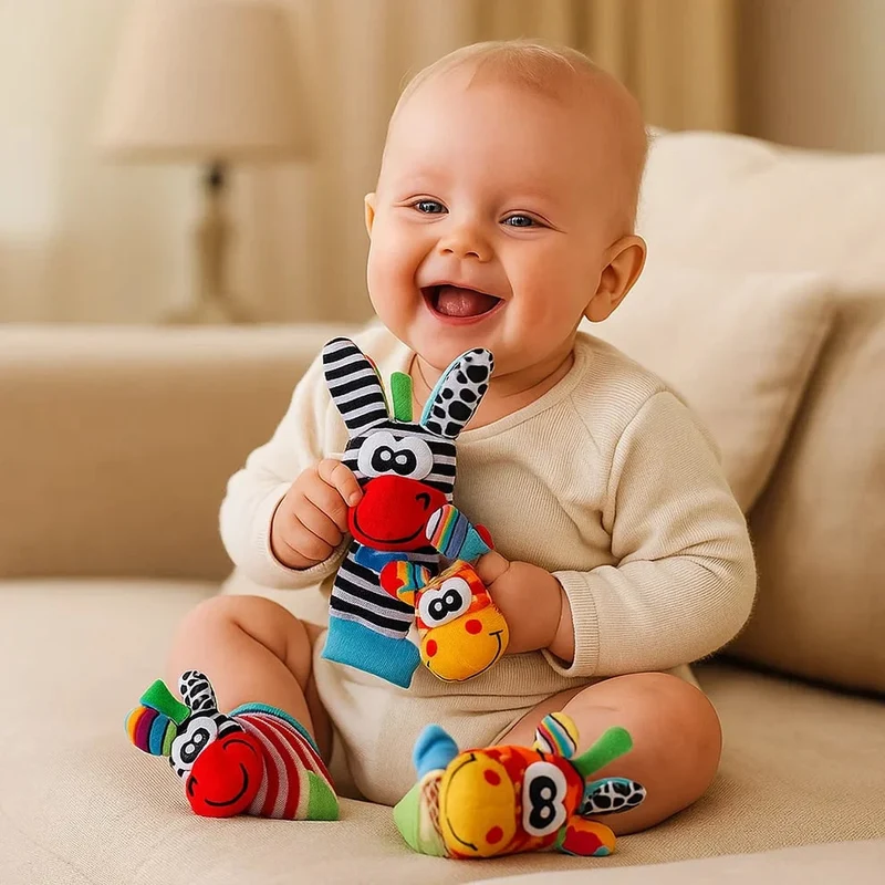 Calzini Sonori Neonati Gioco Sensoriale Sonagli Polso Bambini