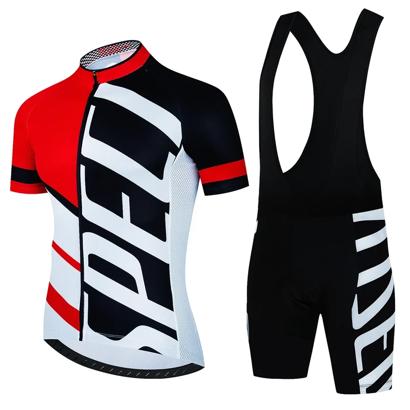 Wielerset Heren – Ademend Fietsshirt met Bibshort en Sneldrogend Materiaal