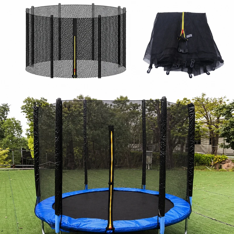 Trampoline Veiligheidsnet – Vervangnet met Ritssluiting voor 6FT, 8FT, 10FT en 12FT