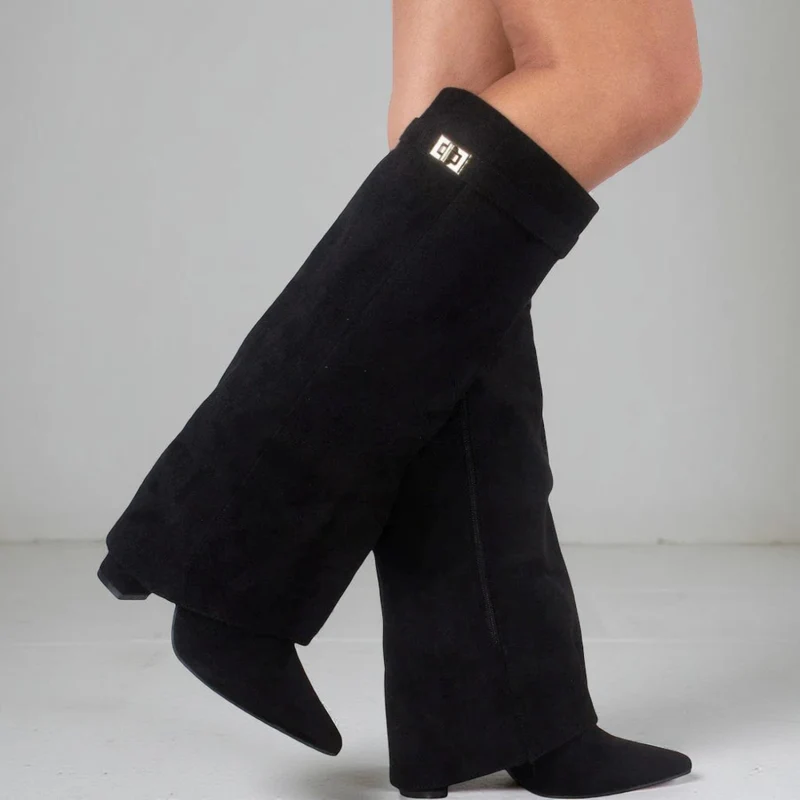 Stivali Donna Eleganti Alti Moda Casual Quotidiana