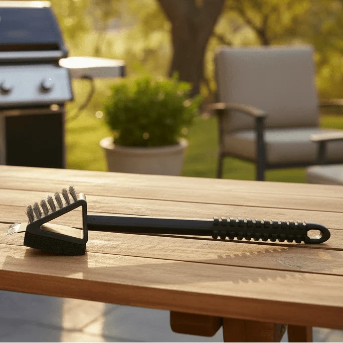Grillreiniger – Schraper & Sponsopzetstuk voor Grondige Reiniging