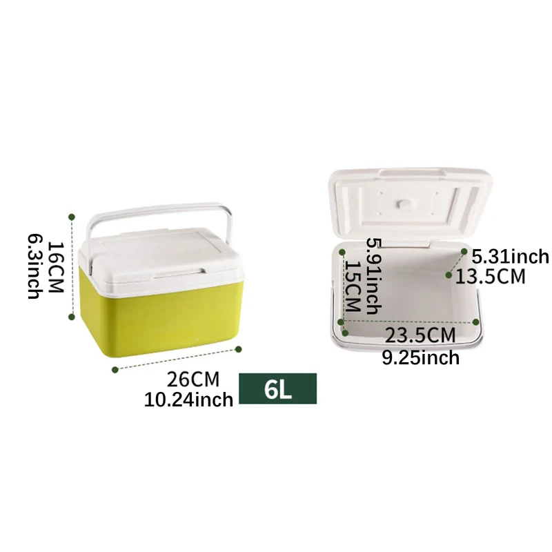 Koelbox – Draagbare 6L/9L koelbox met isolatie en compact reisdesign