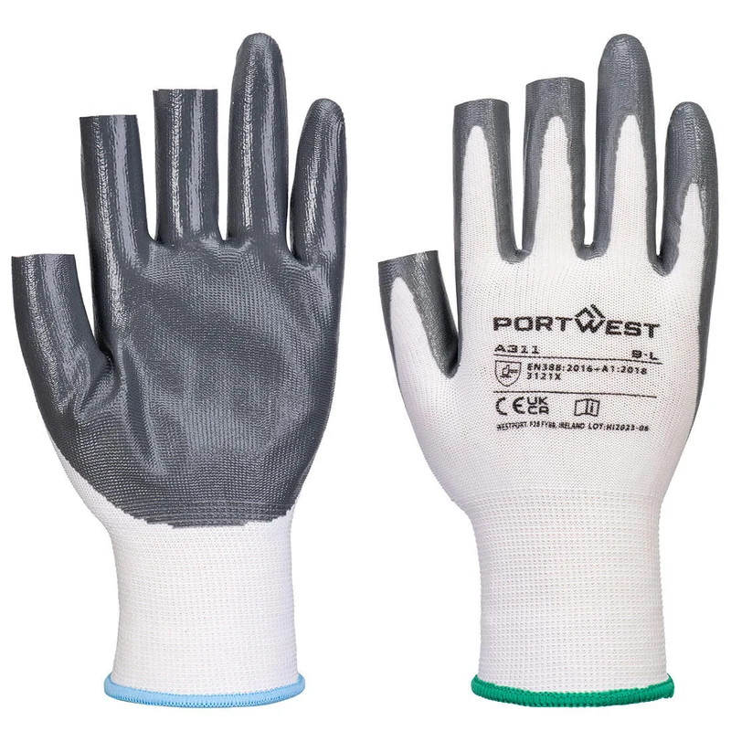Guanto Grip 13 in nitrile senza 3 dita (Pk12) Portwest