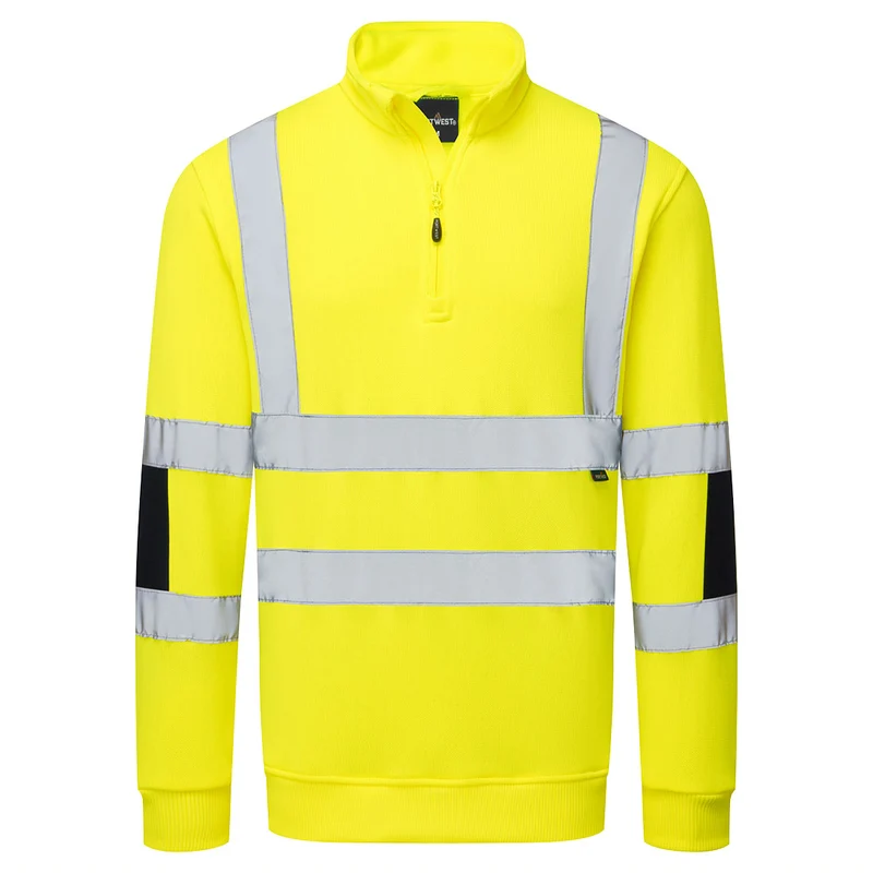 Felpa in maglia ad alta visibilità mezza zip Portwest
