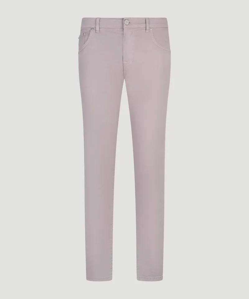 Breakbeat 5-pocket katoen/lyocell stretch lichtroze