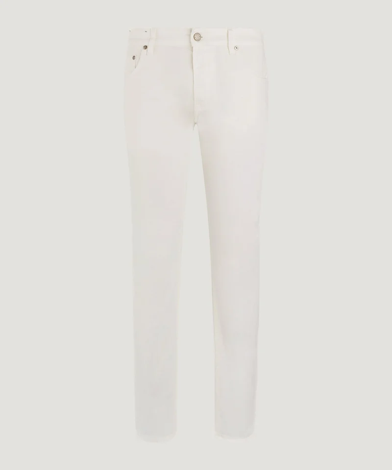 Jazz 5-pocket katoen stretch double dyed off-white