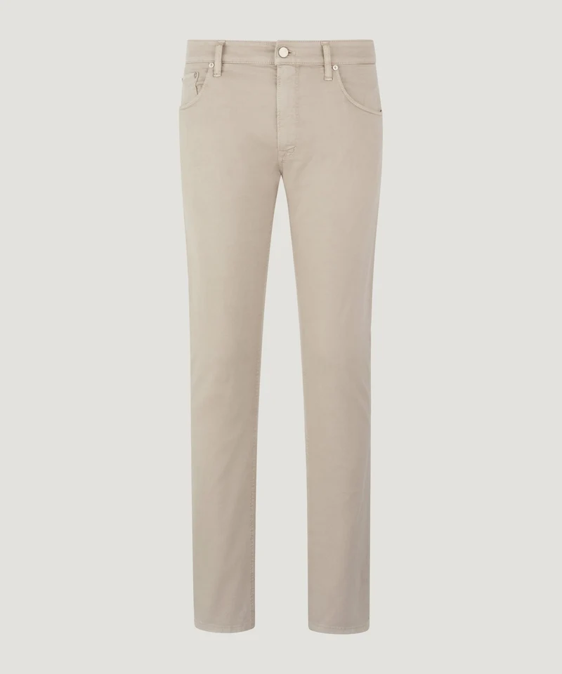 5-pocket katoen/lyocell stretch beige