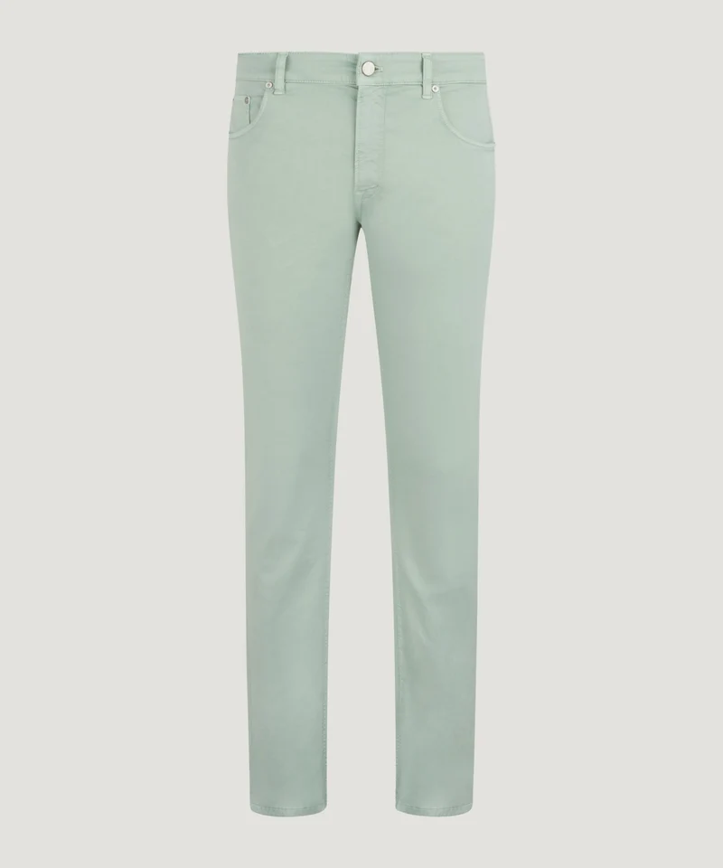 5-pocket katoen/lyocell stretch mintgroen