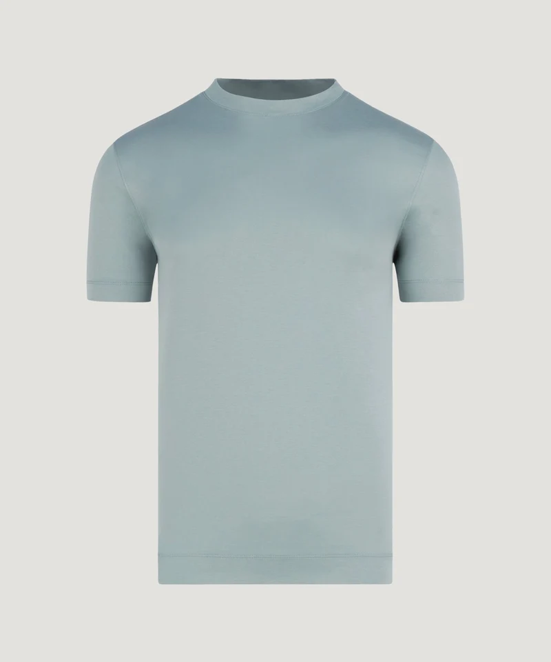 T-shirt mercerized katoen mintgroen