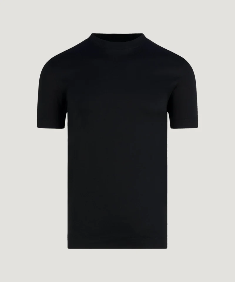 T-shirt mercerized katoen zwart