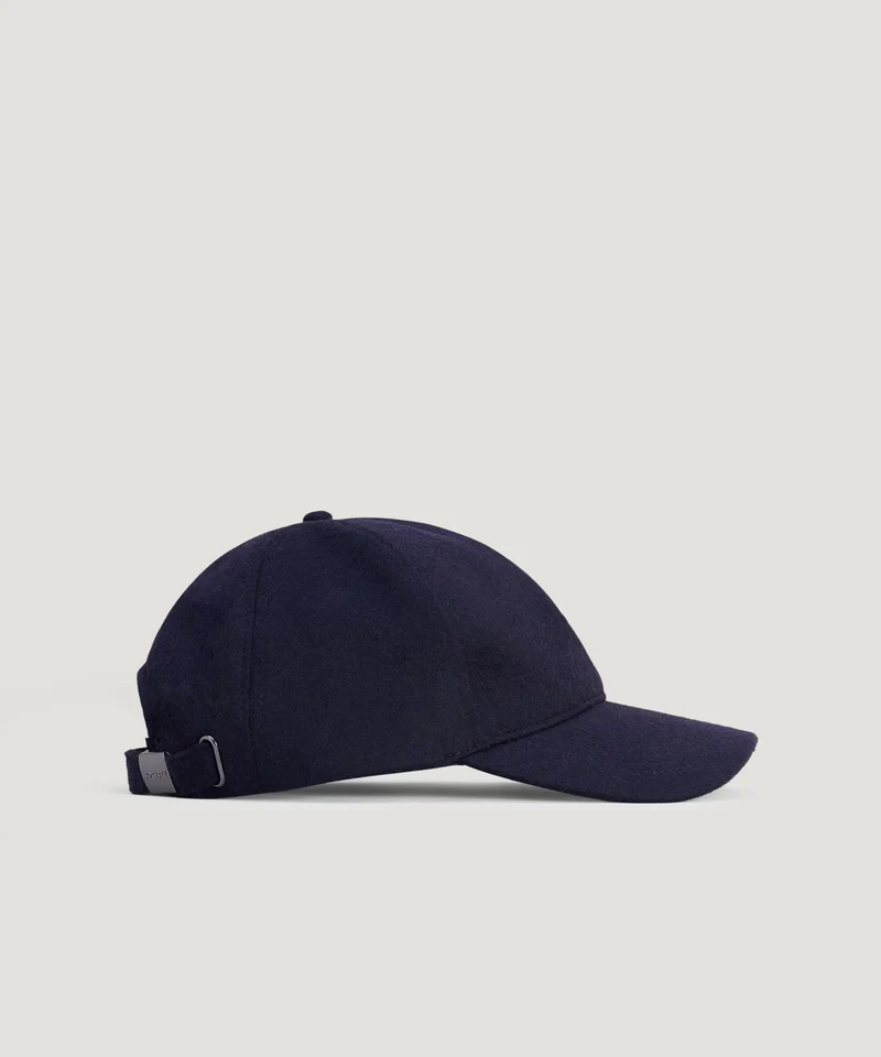 Baseball cap kasjmier donkerblauw (made by Christys' London)
