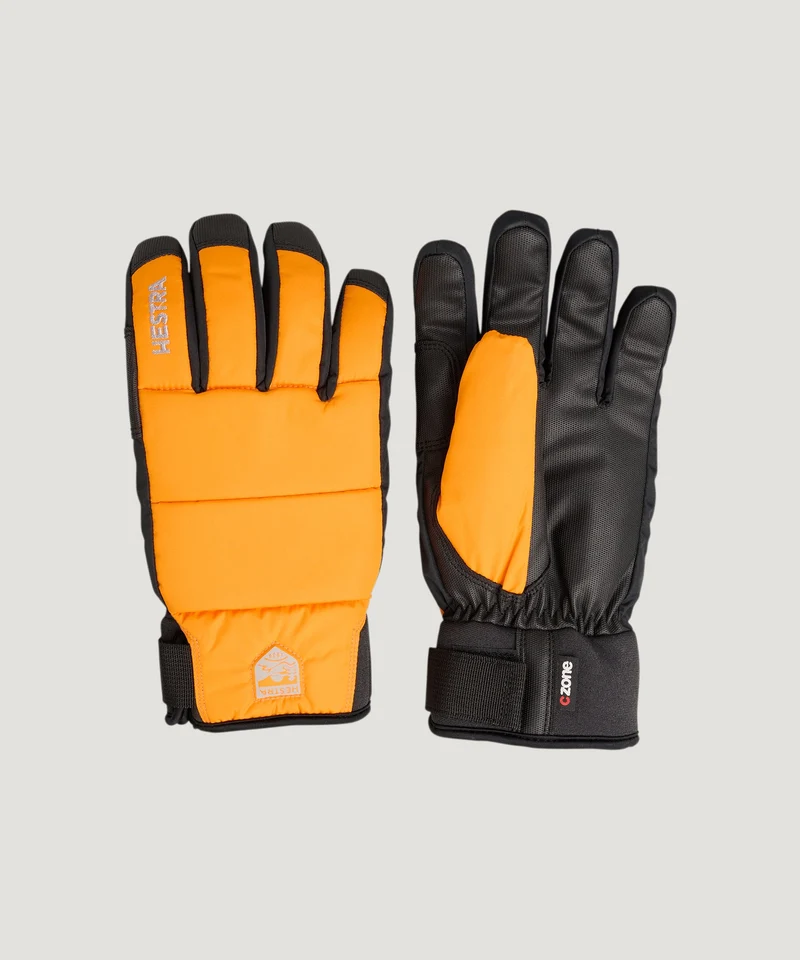 Winterhandschoenen oranje techstof