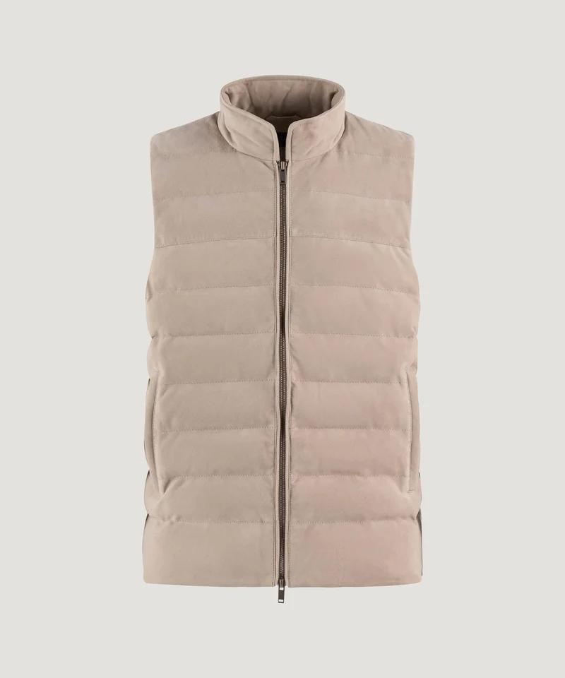 Bodywarmer suède beige