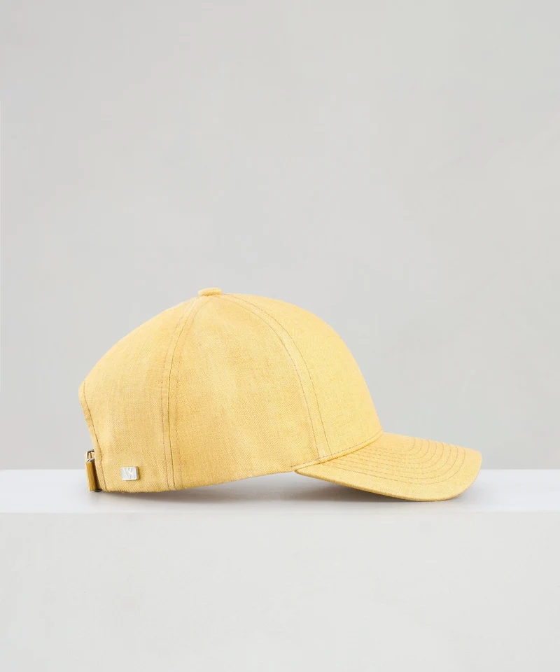 Baseball cap linnen geel