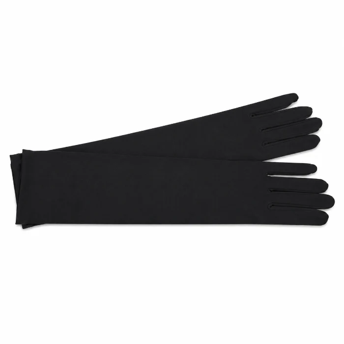 Party handschoenen zwart lang