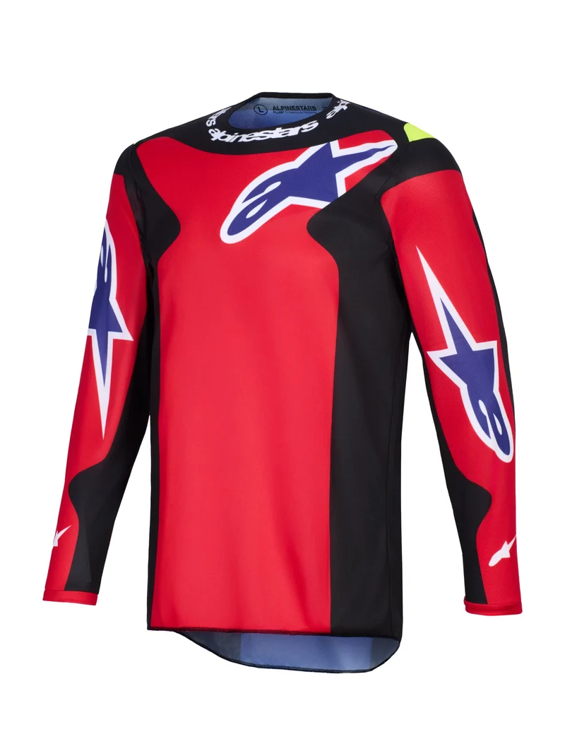 Alpinestars Fluid Grid Rood/Zwart/Paars Crossshirt