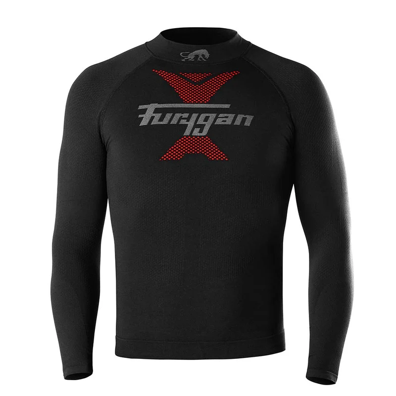Furygan Active Long Sleeves Thermo 37.5 thermoshirt motor winter sneldrogend zwart rood