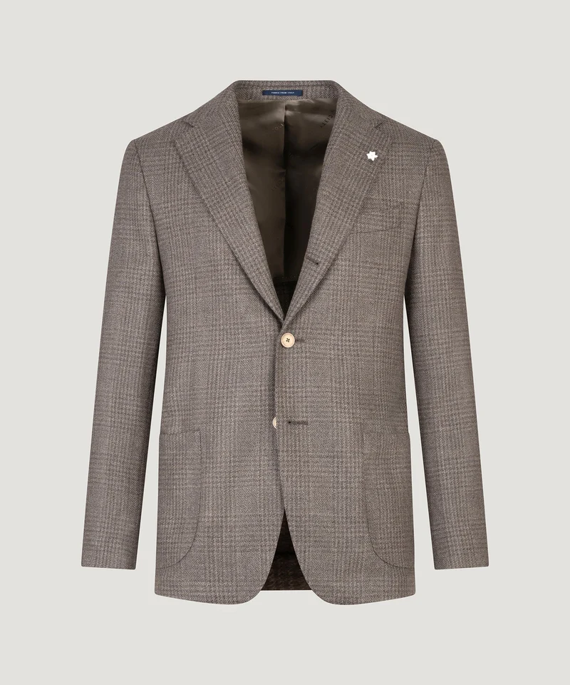 Colbert scheerwol VBC Vintage bruin geruit
