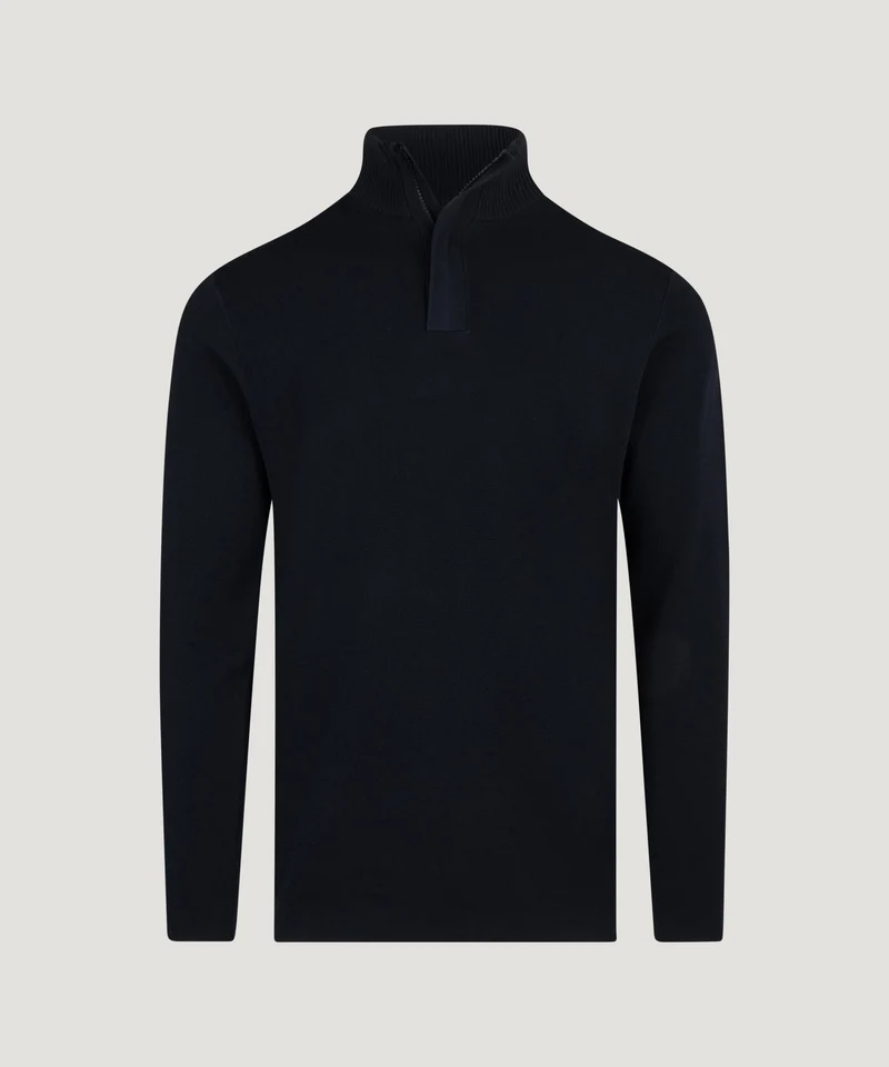 Half-zip trui cool dry easy stretch donkerblauw