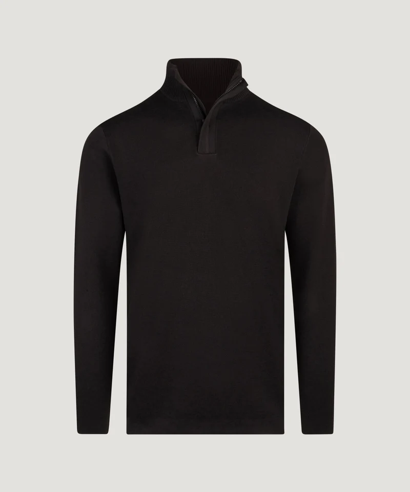 Half-zip trui cool dry easy stretch donkerbruin