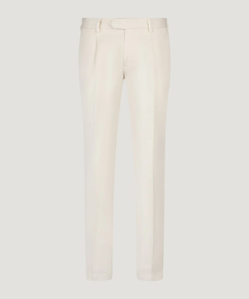 Pantalon Supima katoen stretch latte