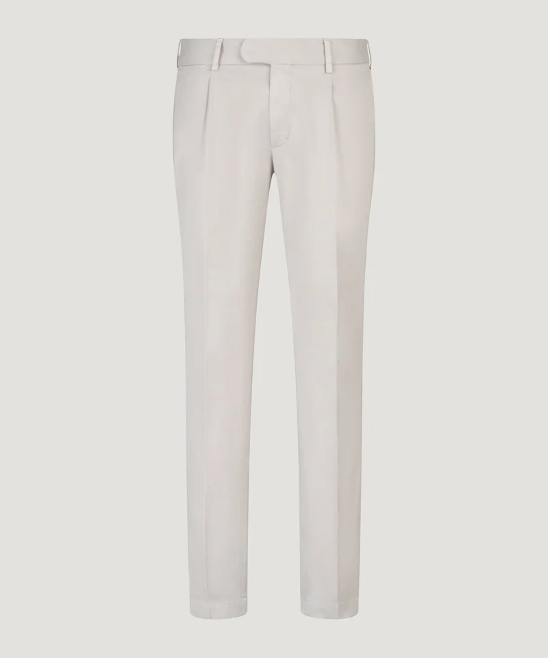 Pantalon Supima katoen stretch lichtgrijs