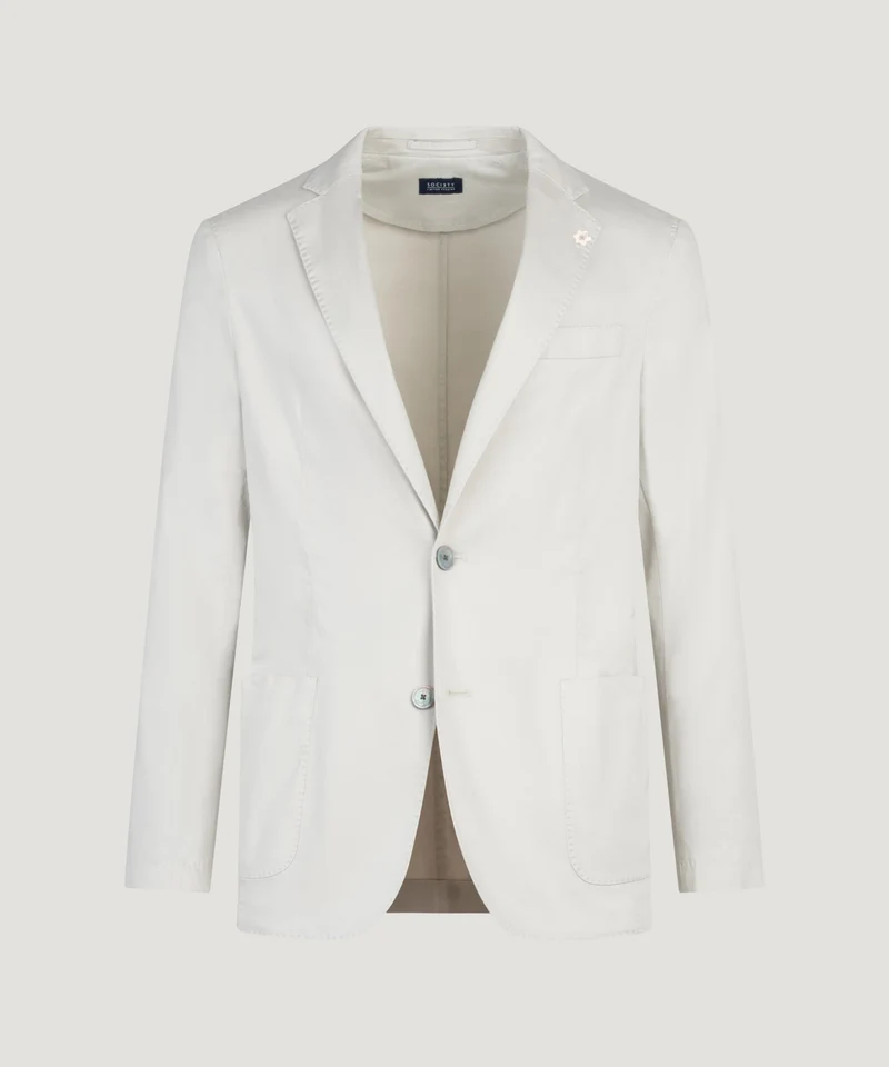 Colbert lyocell/katoen stretch garment-dyed off-white