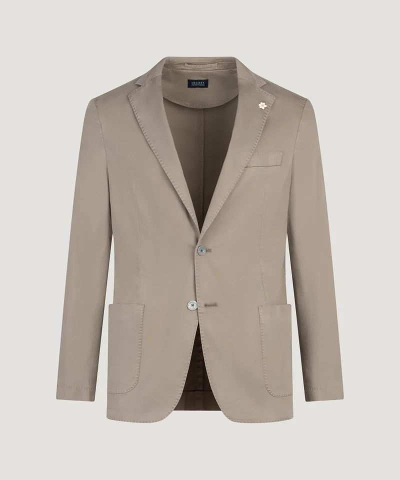 Colbert lyocell/katoen stretch garment-dyed taupe