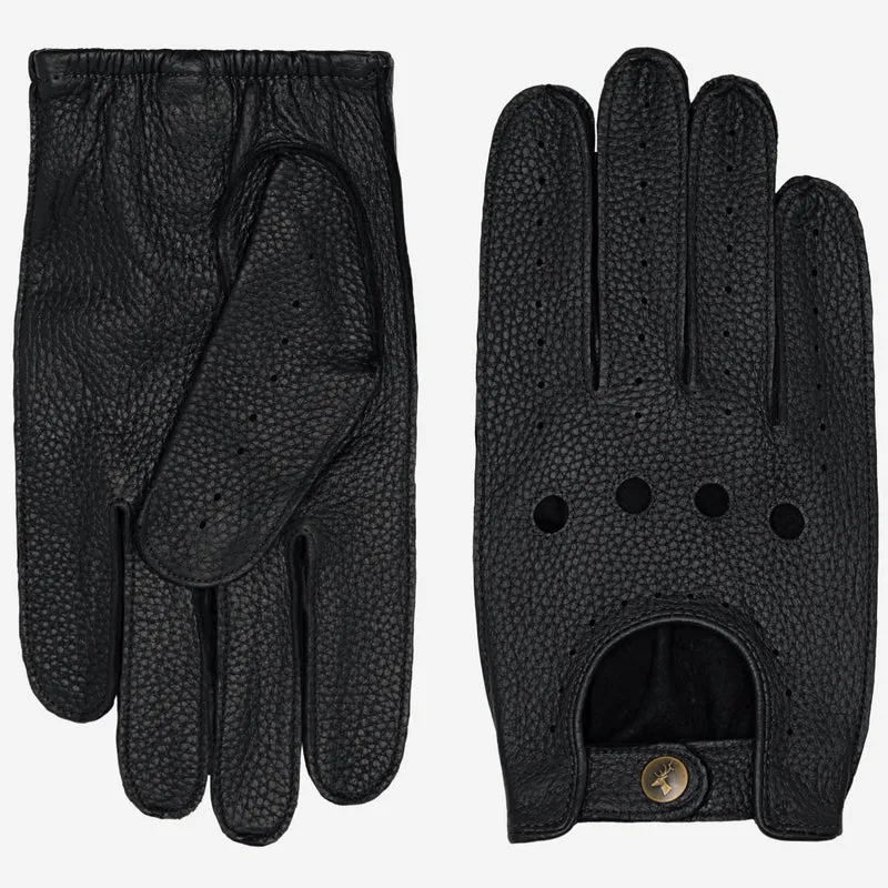 Marley (black) – Luxurious women's driving gloves made of American deerskin leather