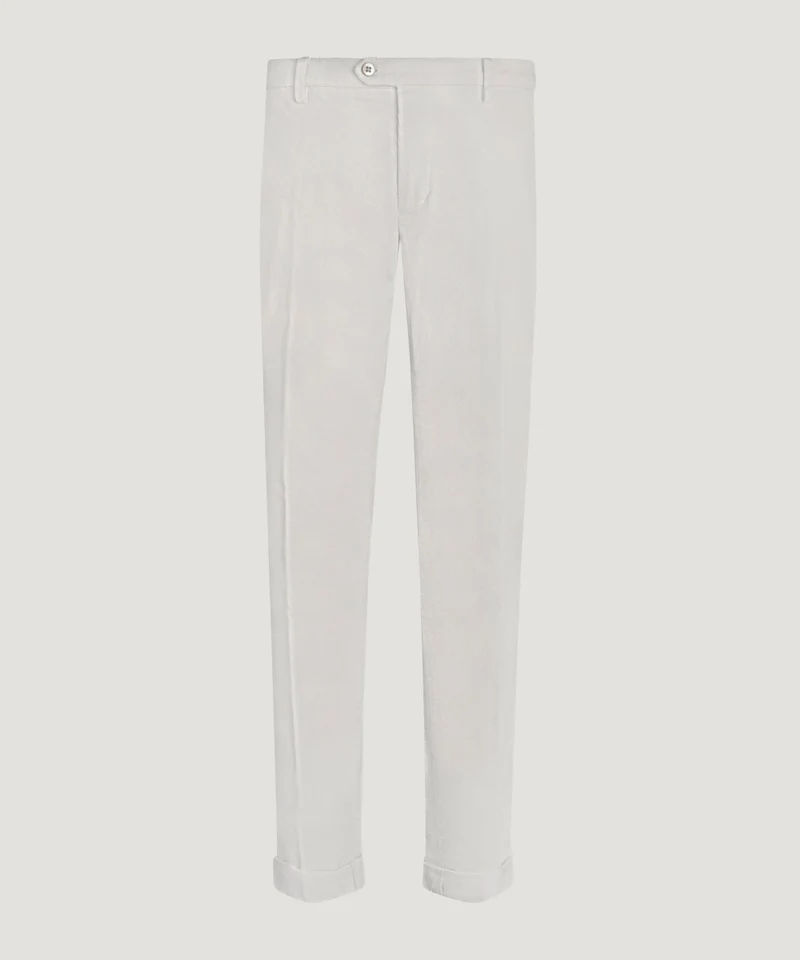 New York Style chino corduroy katoen stretch off-white