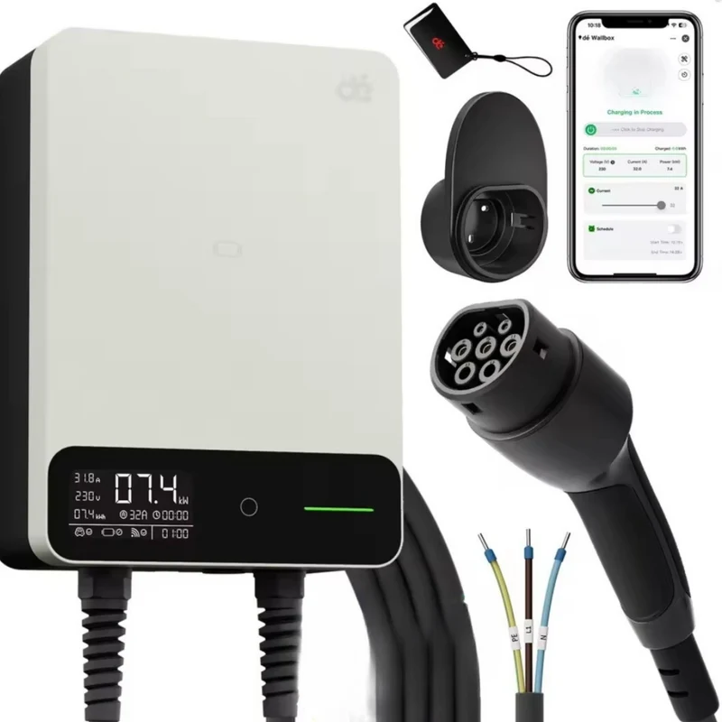Wallbox Home 7,4 kW – 1-Fase Mobiele Lader met App & RFID