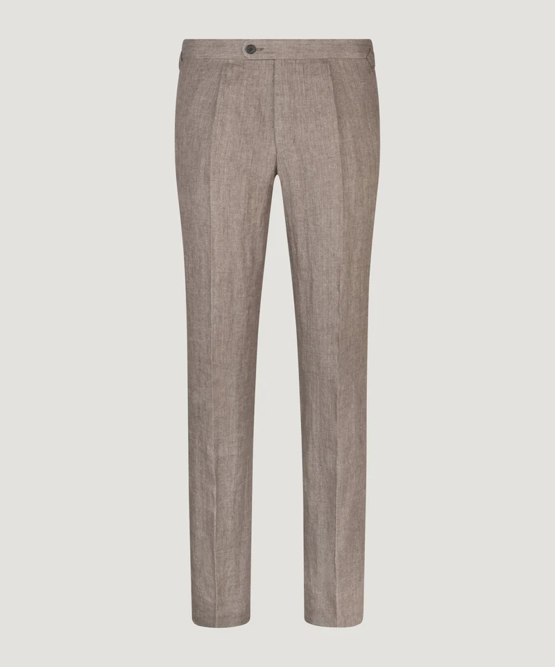 Pantalon Belgisch linnen bruin