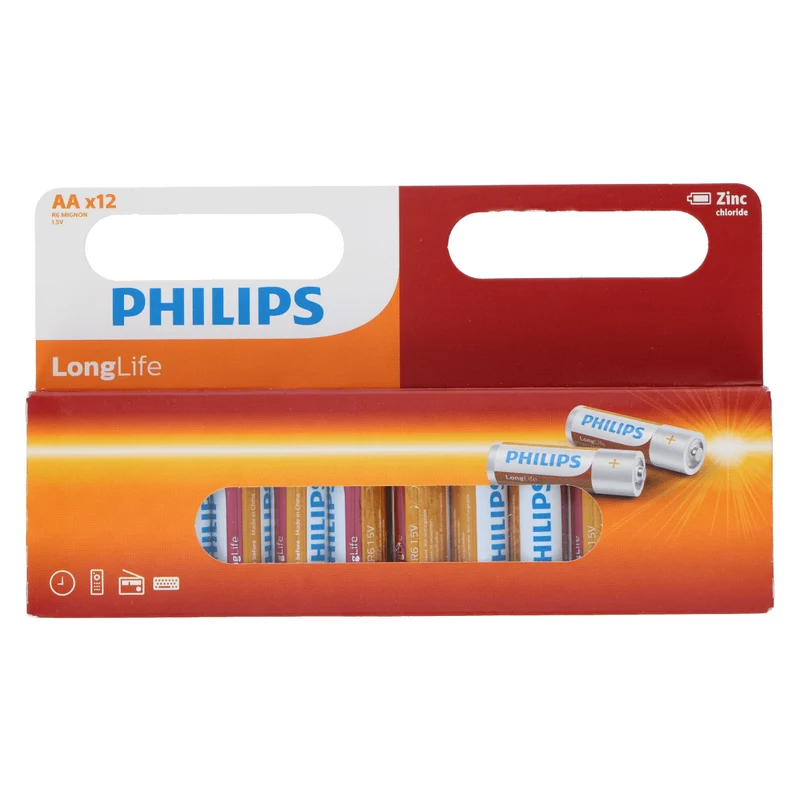 Philips - AA Batterijen – R6 – 1,5V – 12 Stuks
