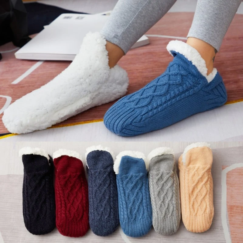 Kuschelsocken mit Antirutschsohle | FußWärme