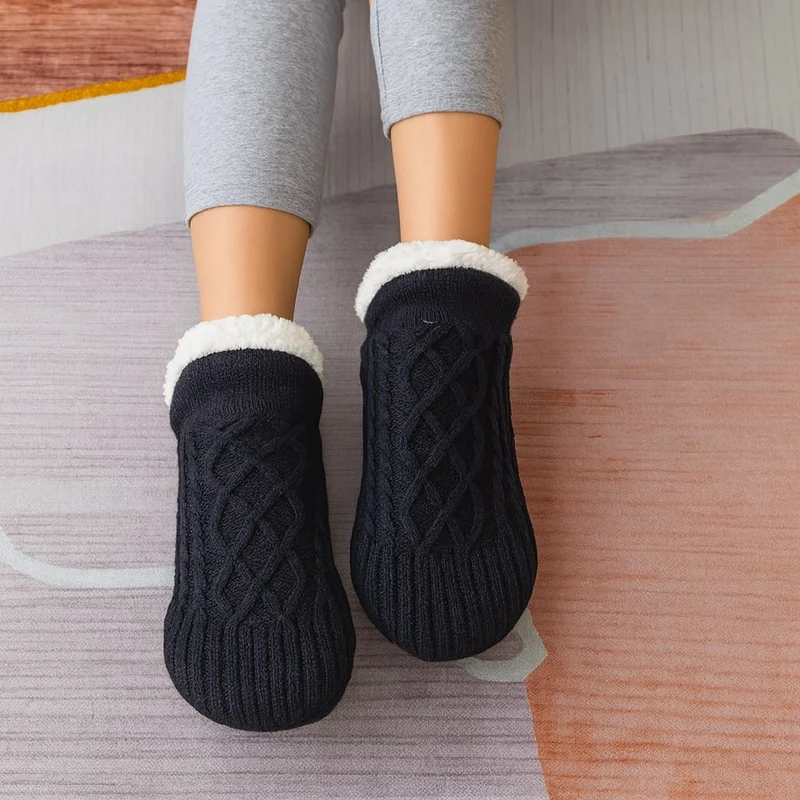 Kuschelsocken mit Antirutschsohle | FußWärme