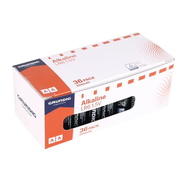 Grundig - AA Alkaline Batterijen – 1.5V – 36 Stuks – Langdurige Energie