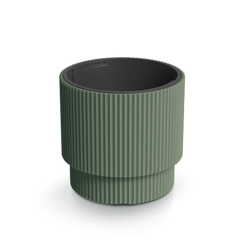 No Brand - Bloempot – 30x29 cm – Groen – Dubbele Binnen- & Buitenpot