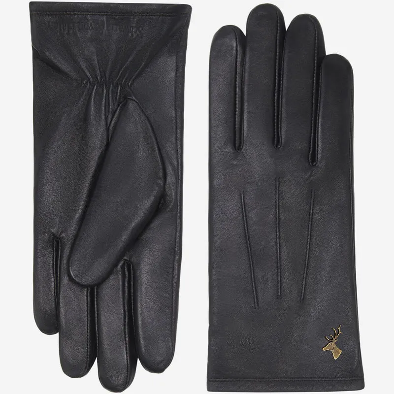 Lily (black) - Sheepskin leather gloves with warm fleece lining & touchscreen feature